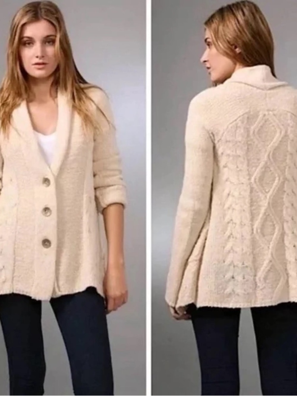 SOLD Free People Far Away Cable Knit Cardigan - Picture 2 of 9